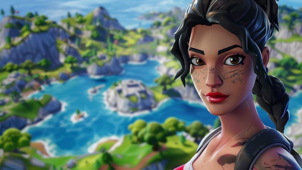 Closeup image of a creative Fortnite character skin design showcasing collaborative opportunities.