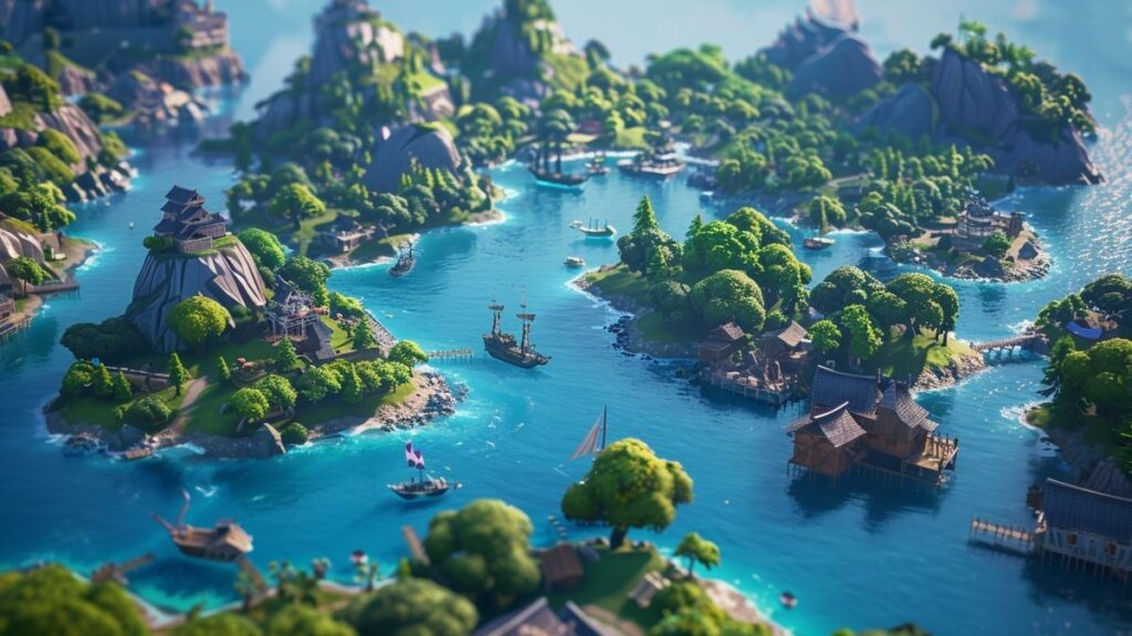 A nostalgic scene of Fortnite-themed merchandise from a high angle, reflecting changing player interests.