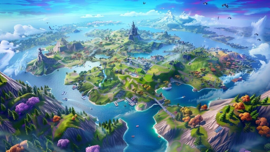 Artistic depiction of Fortnite players achieving Victory Royale and unlocking Soft Roller Pickaxe