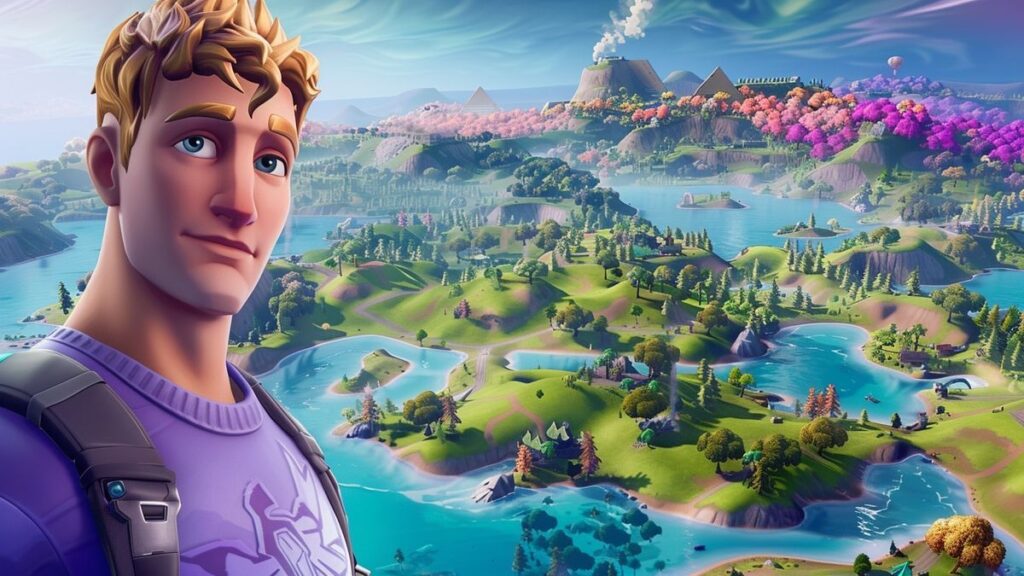 Vibrant scene in Fortnite featuring iconic characters and updated VBucks pricing information.