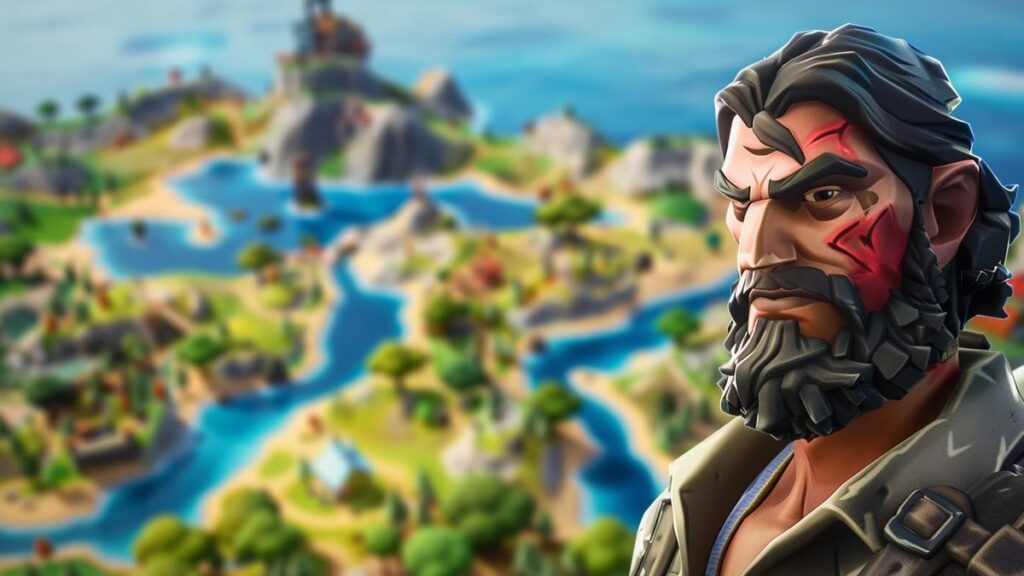 Image showing Dread Punisher Squibbly's spawn icon on Fortnite minimap for tactical insight.