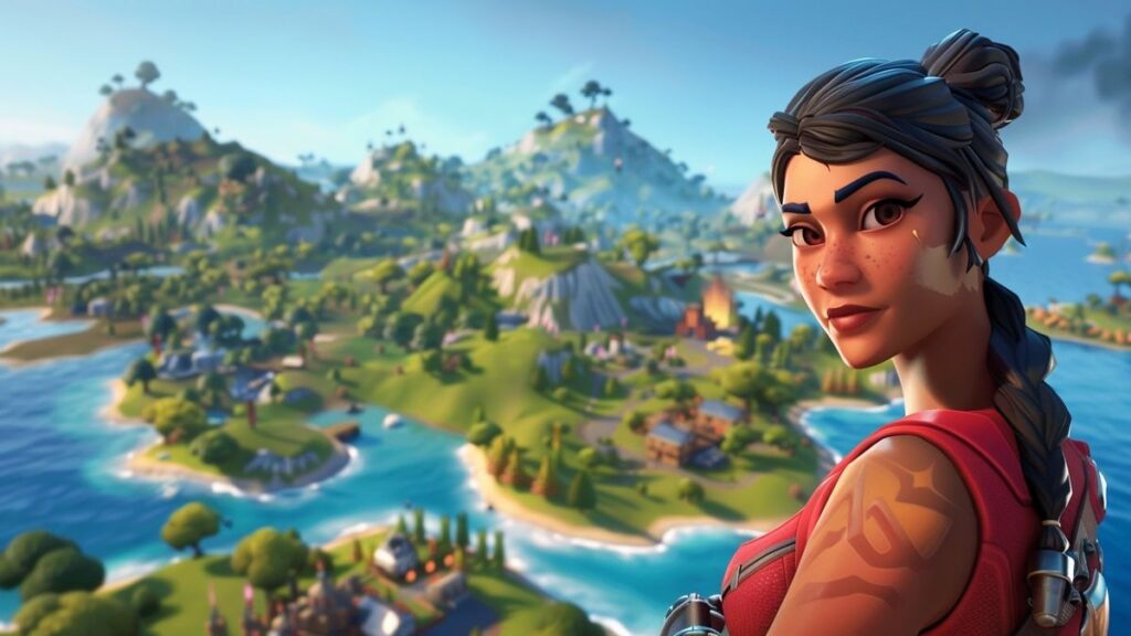 Image of a Fortnite menu screen showcasing free items and unlockable challenges in detail.