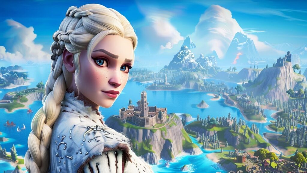 Promotional image showcasing the vibrant Game of Thrones and Fortnite crossover with essential release and shop highlights.