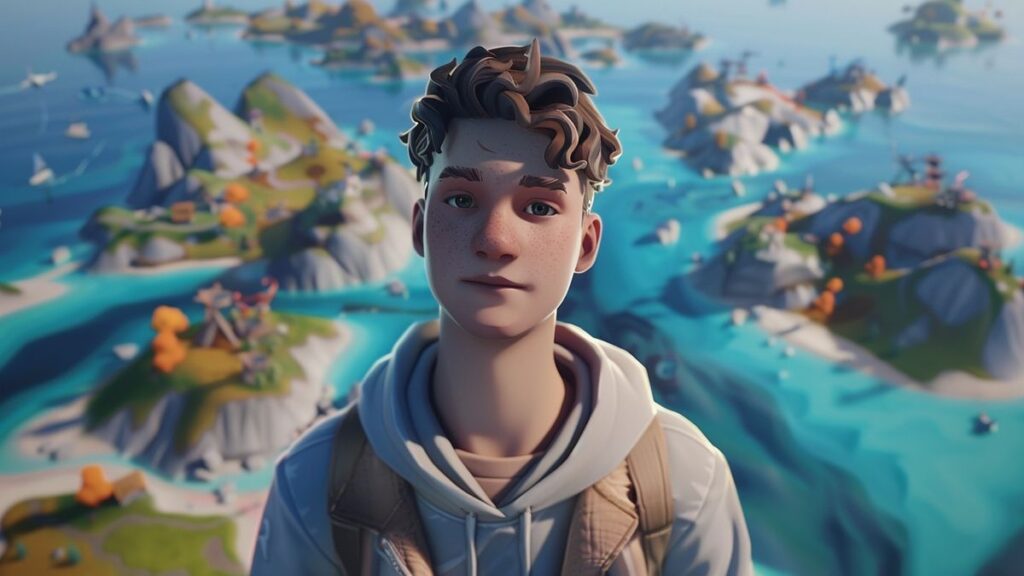 Visual merging of Fortnite and GTA elements into a creative virtual world representation for creators.